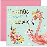 Central 23 - Cute 70th Birthday Card for Women - 'Seventy And Still Fabulous' - Sweet 70th Birthday Cards for Her - Cheeky 70