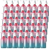 48 Pieces Empty Clear Gradient Color Pump Bottle, 8.4 oz Refillable Plastic Dispenser Bottles with Pump, Travel Lotion Container for Shampoo Hand Body Soap Oil Massage Moisturizer Face Cream Liquid