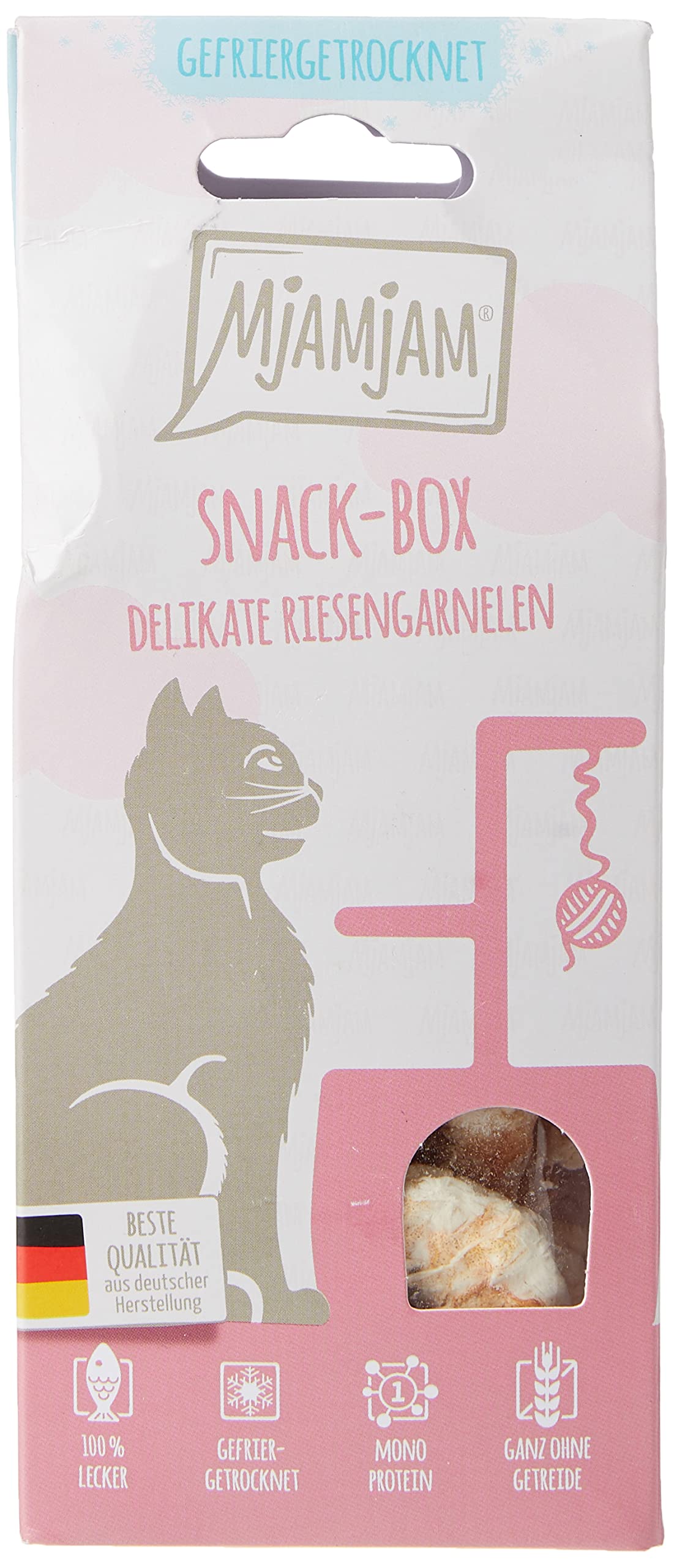 MjAMjAM Snack Box for Cats, Delicious King Prawns, All Natural, 25 g