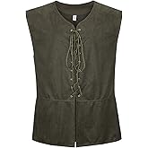 Zhitunemi Mens Pirate Vest Men Pirate Costume Men Medieval Costumes Adult Halloween Renaissance Vest