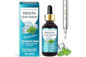 Nutravita Gum Restore Drops - Gum Repair for Receding Gums Treatment for Dry Mouth, Stain Removal & Bad Breath Treatment for Adults, Instant Fresh Breath,60ML