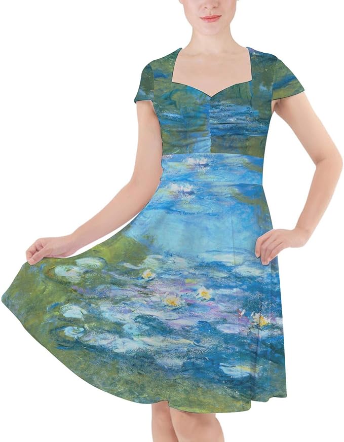 claude print soft midi dress