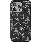Casely iPhone 15 Pro Max Case | Corpse Pose | Skeleton Yoga | Bold Protective Design | Compatible with MagSafe