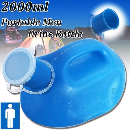 Essort Herren Urinal-Essort-2000 ml Tragbare Urin Flasche, für Männer, Frauen und Paralyzed – Ideal für Reisen, Camping Carav