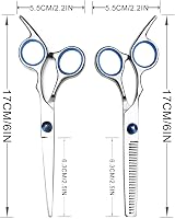ZYNWEAI 6 Inch Haircut Scissors Set - Straight & Thinning Steel Never Needs view 7