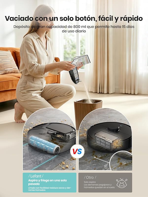 M210 Pro Omni Robot Aspirador e Limpador de Chão para Animais de Estimação, 20.000 Pa