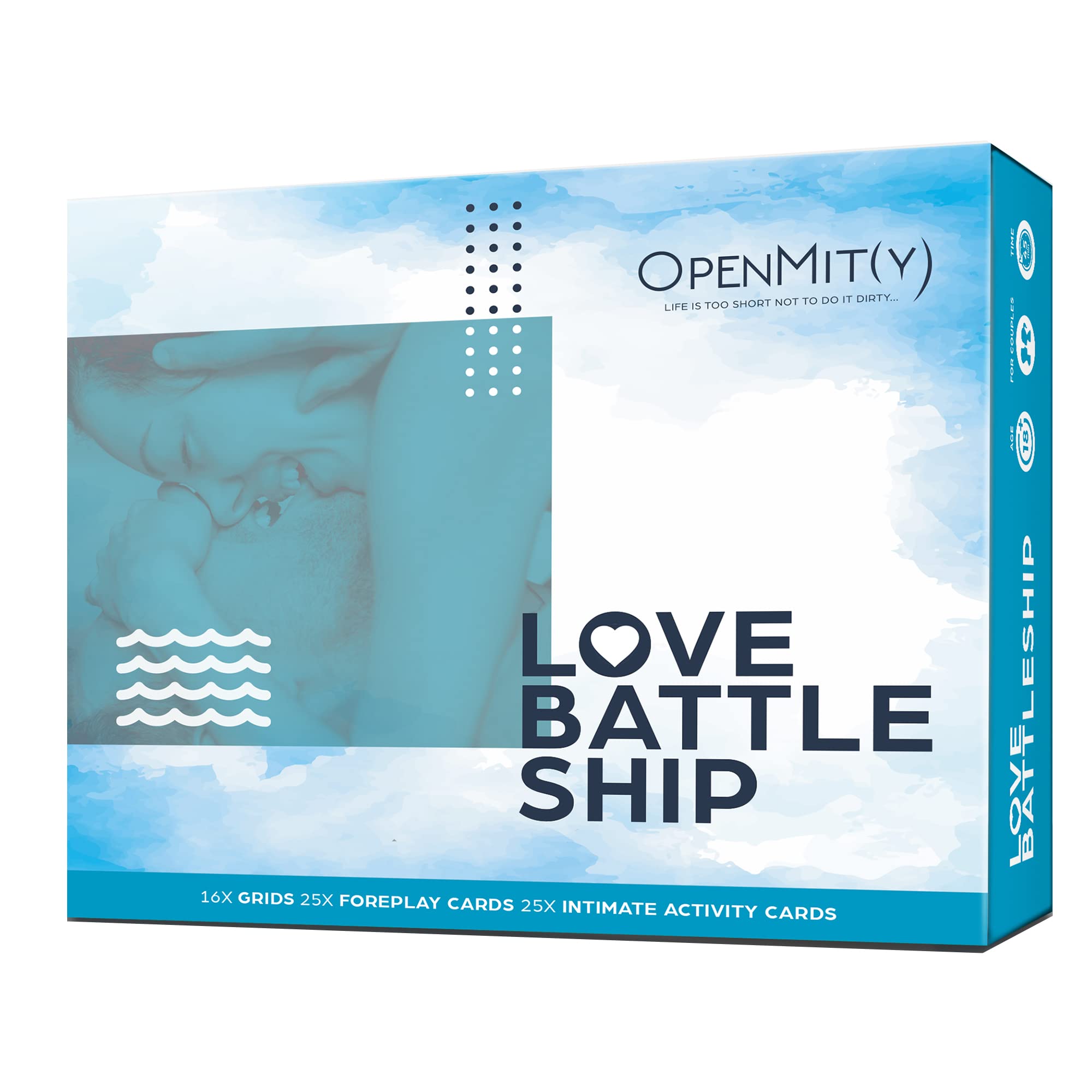 OpenMity Love Battleship – Fun & Playful Couple Game, Date Night Box – Great Valentines, Anniversary, & Wedding Box for Couples