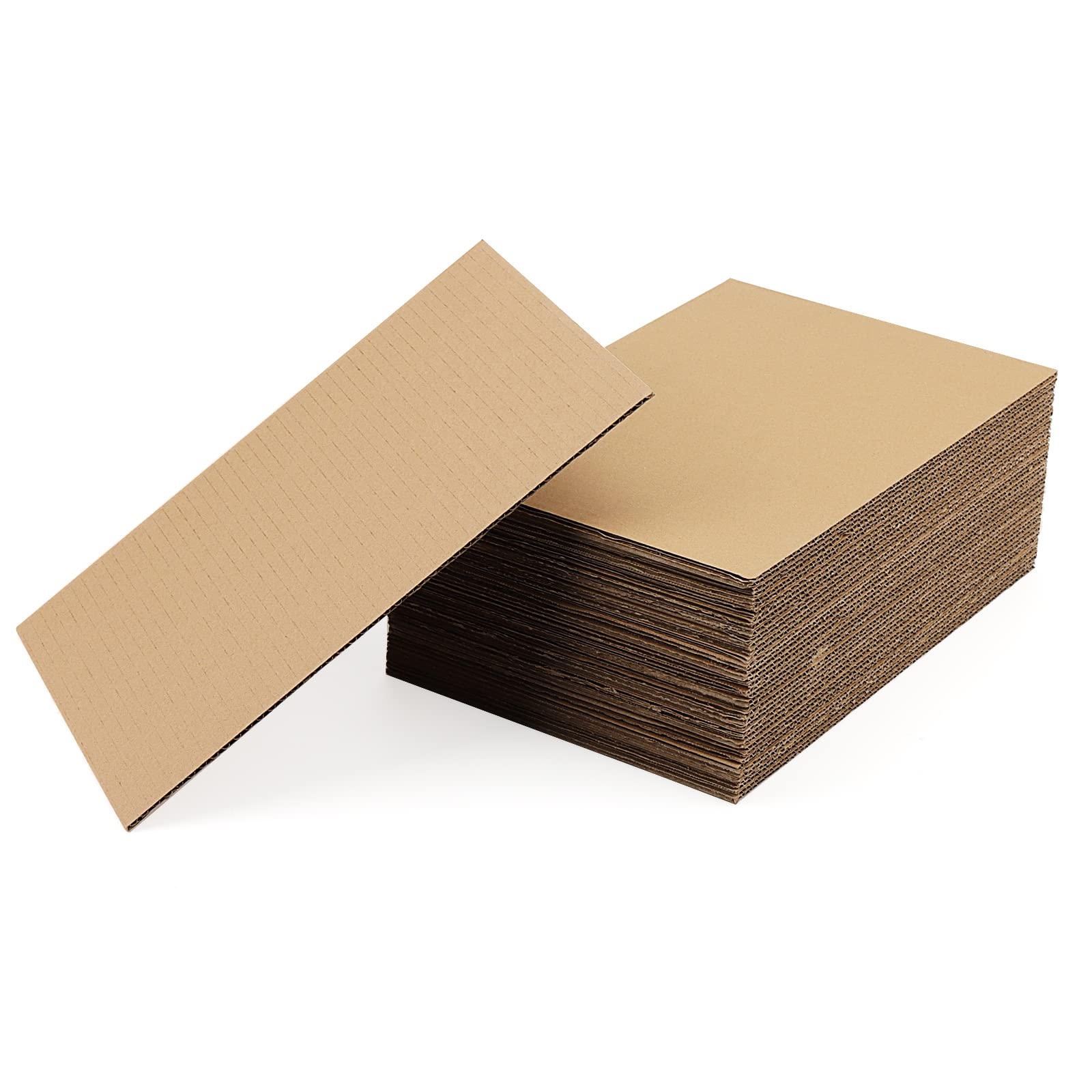 MUKCHAP 40 Pack 20 x 30cm Corrugated Cardboard Sheets, 3mm Cardboard Sheets Pad for Packaging, Shipping