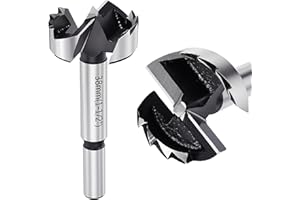 DTGN 1-1/2"(38mm) Forstner Drill Bit - 1Pack - Good for Wood Plastic Plywood - Multi-Tooth Carbon Steel Woodworking Hole Saw 