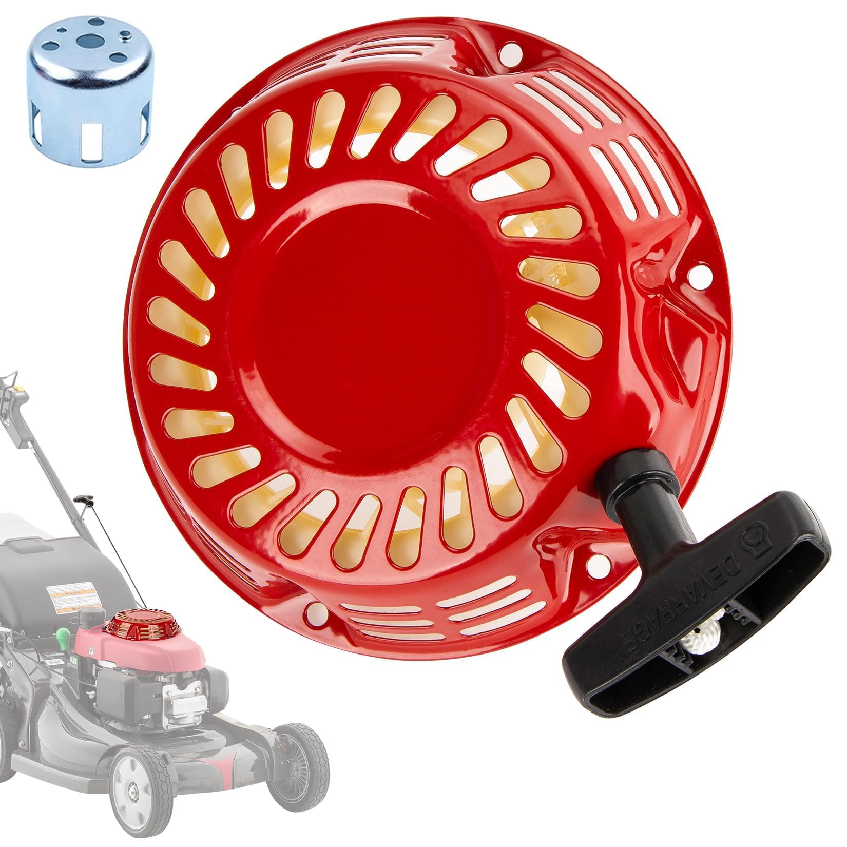 PSLER Pull Start Assembly for Gx160 Gx120 Gx200 Gx140 5.5HP 6.5HP Lawn Mower Recoil Pull Start Replacement with Starter Cup Pull Cord Assembly 5.5hp