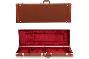 Ktaxon Electric Guitar Hard Case, Rectangle Wooden Standard 39-Inch Electric Guitars Hard-Shell Protective Carrying Case for KST/KTL/170 Model with Lock Latch Padding (Brown)