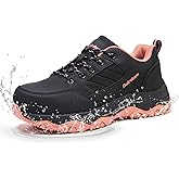 Guirdasm Wide Steel Toe Shoes for Women Waterproof Non Slip Work Shoes Lightweight Slip Resistant Safety Shoes Indestructible Construction Composite Toe Sneakers