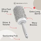 Olivia Garden Expert Blowout Speed White Grey Ceramic Round Brush 65 view 6