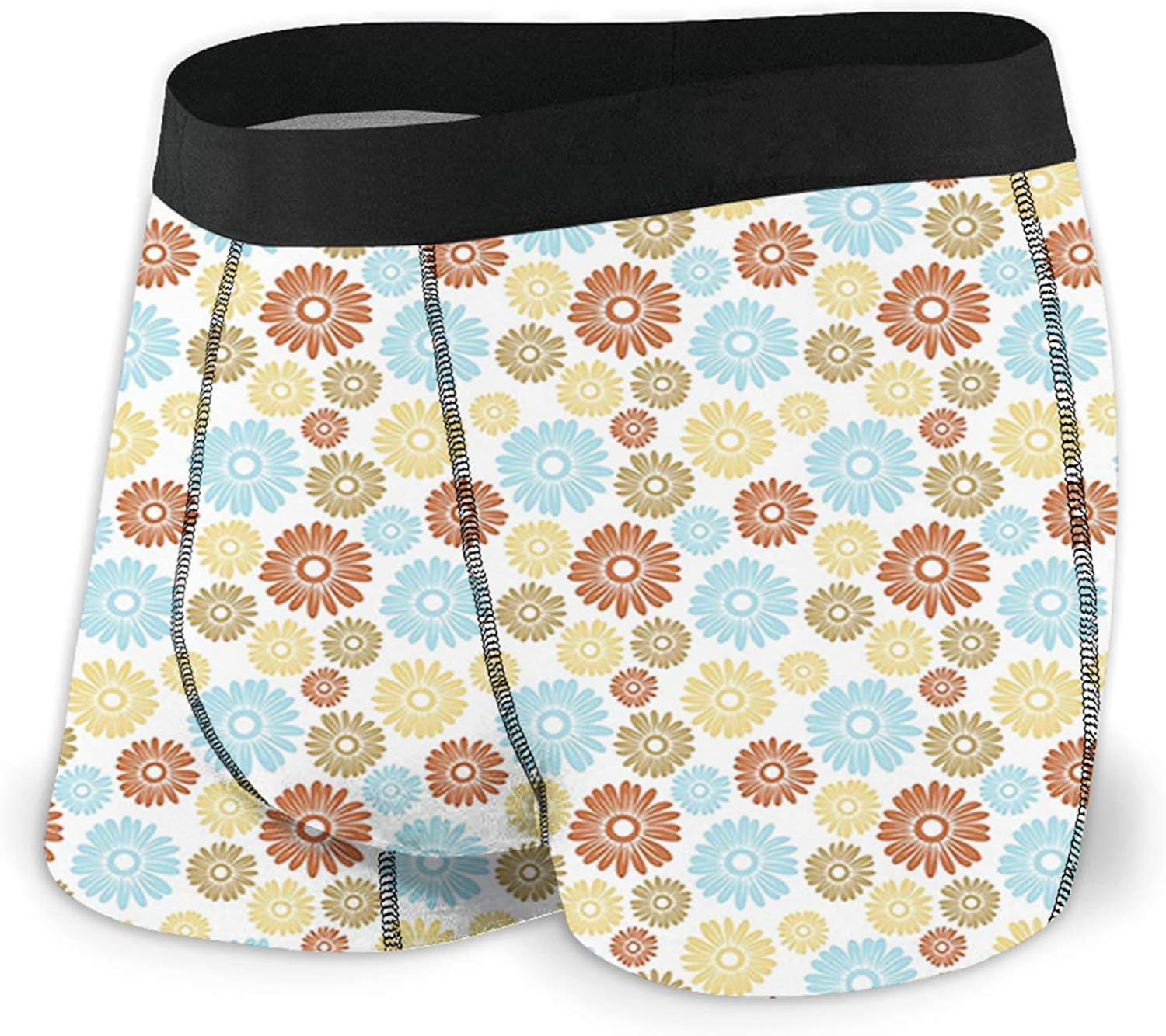 Men's Boxer Briefs,Floral Pattern Abstract Spring Season Inspired
