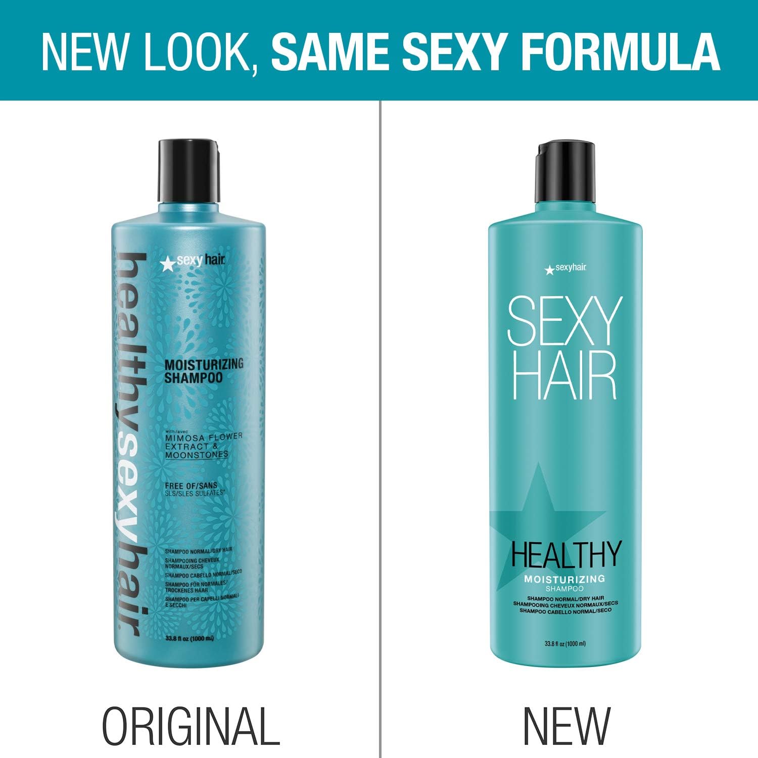 Sexy Hair Healthy Sexy Moisturizing Shampoo, 1000 ml, GREEN, 1 l (Pack of 1) - Image 5