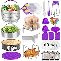 Aiduy 23 Pieces Accessories for Instant Pot 6,8 Qt, Pressure Cooker Accessories Set - 2 Steamer Baskets, Springform Pan…