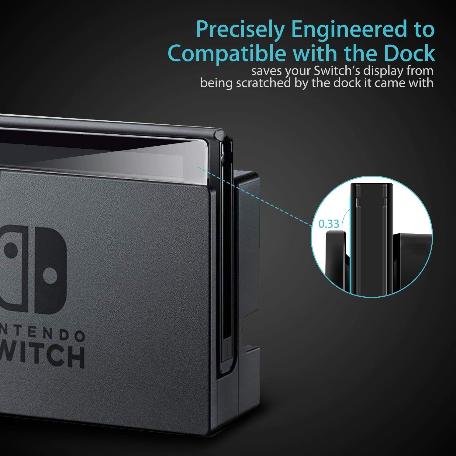 Syncwire Nintendo Switch Screen Protector Tempered Glass [2 Pack] Transparent HD Clear Screen Protector for Nintendo Switch [Anti-Scratch, Anti-Fingerprint, Shatterproof, Bubble-Free]: Electronics