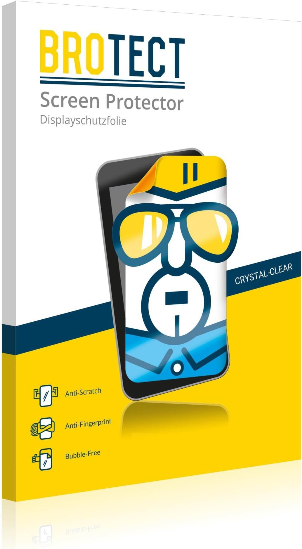 2X BROTECT HD-Clear Screen Protector for Newsmy CarPad 2s NU3001, Crystal-Clear, Hard-Coated, Dirt-Repellent