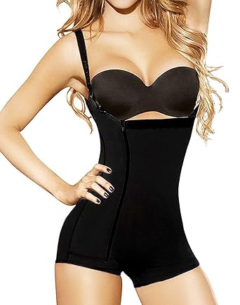 YIANNA Damen Shapewear Offene Büste Bodysuit Taillenformer Figurformend Body Shaper