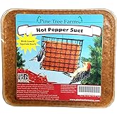 Pine Tree Farms 1441 Hot Pepper Suet Cake Bird-Food-Formula, 3Lb