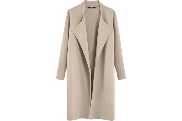 LILLUSORY Women's Long Wool Cardigan Sweaters Oversized Fall Dressy Coatigan Light Casual Jackets Knit Winter Coats