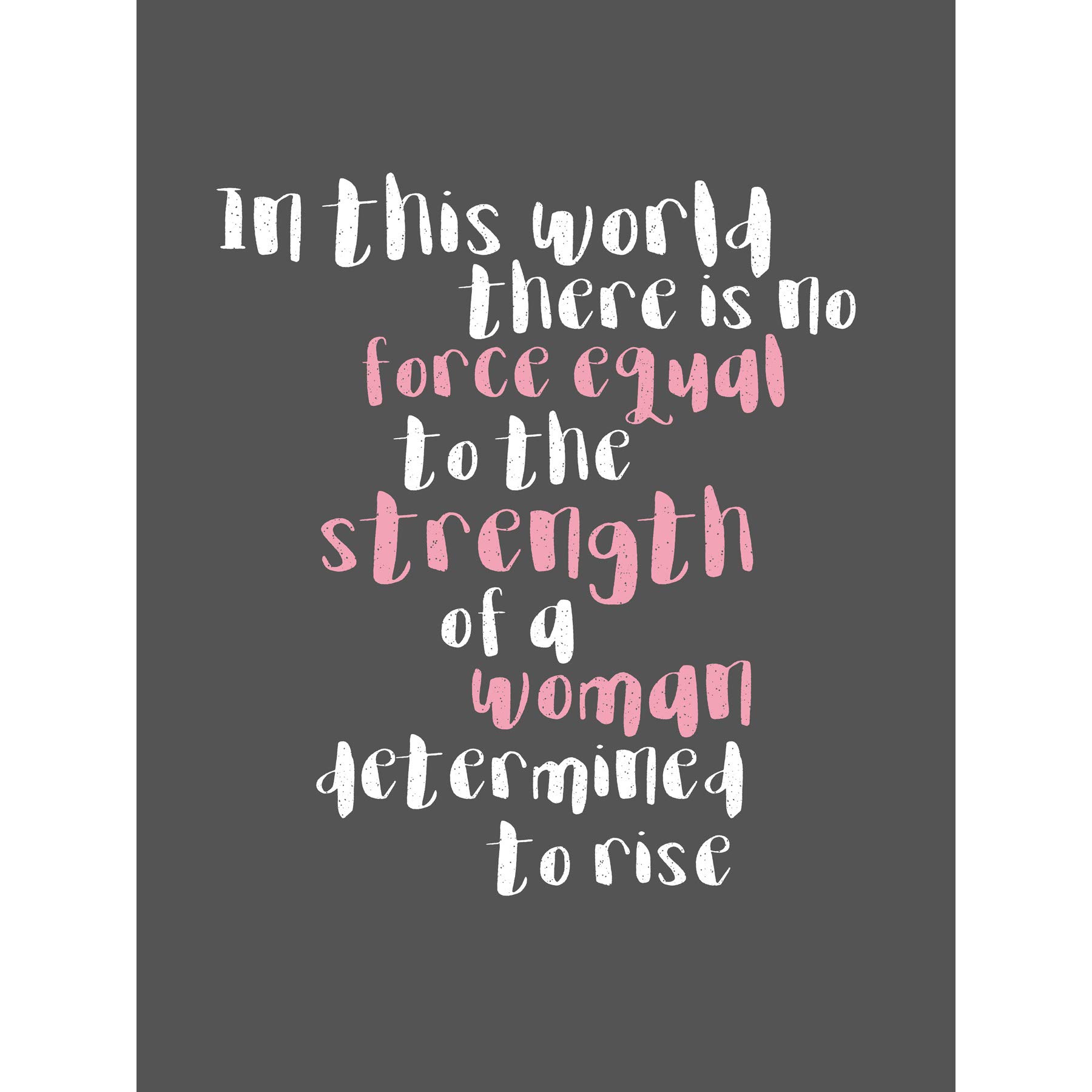Woman Strength Determined Pink Large Canvas Wall Art Print