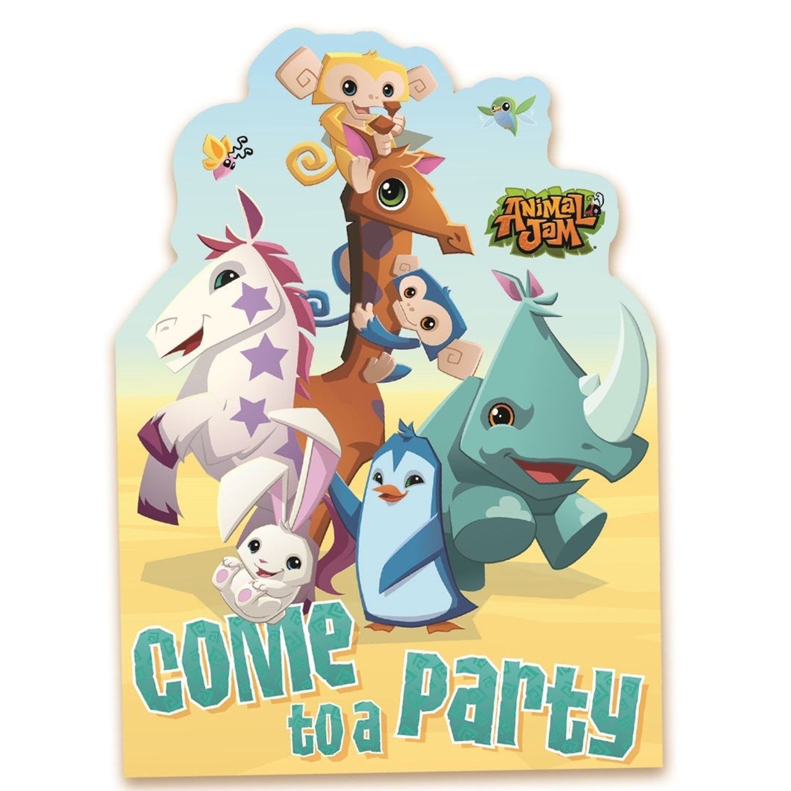 Animal Jam Pack Of 6 Party Invitations With Envelopes