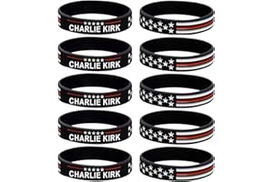 FLVKEV Charlie Kirk Merch Patriot Pray Bracelet Justice Shooting Assassination Freedom USA Rubber Bracelets Silicone Right Wing Revolution Bracelets for Men Women