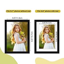 Rempry 5x7 Picture Frame, Display Pictures 4x6 with