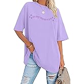 LAZYCHILD Mama Oversized Shirts for Women: Mom Oversized Graphic T-Shirt Mama Letter Print Short Sleeve Tops
