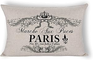 French Bunny Kaninchen Cushion Covers,Home Decor for Sofa Couch Lumbar Pillowcase 12×20 inch