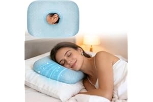 Roamready Cooling Ear Piercing Pillow for Side Sleepers, Earring Pillow with Hole for Sleeping, Washable Donut Pillows for Pi