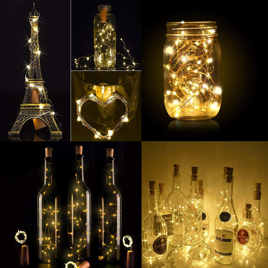 11x Lichterkette Mit Batterie Wasserdicht Ip65 Flaschenlicht Led Korken Lampe Aus Flaschen Hochzeit Deko Licht Bottle Light 75cm Laternen Warmweiss Oktoberfest Weihnachtsbeleuchtung Aussenbeleuchtung Laternen