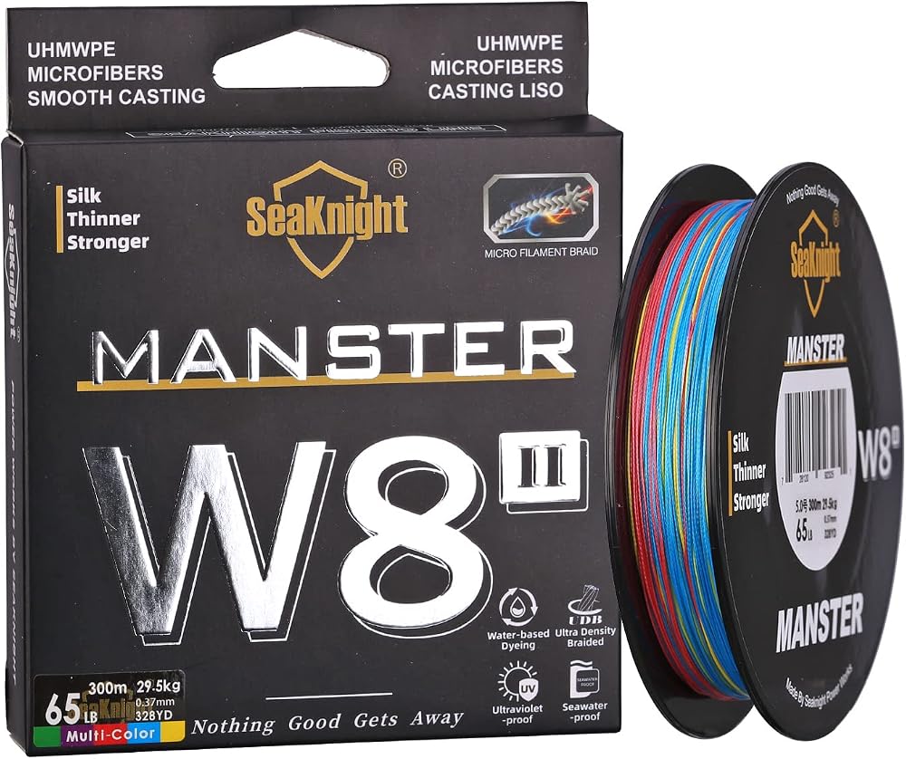 Seaknight W8 II 8 Strands Braided Line 300M 15-100LB UV Coated PE Braid