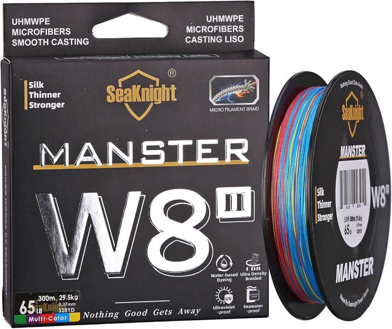 Seaknight W8 II 8 Strands Braided Line 300M 15-100LB UV Coated PE Braid