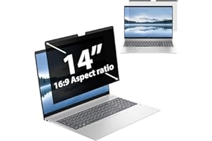 FILMEXT Laptop Privacy Screen 14 inch Compatible with HP Elitebook Dell Xps Lenovo Thinkpad, Removable 16:9 Laptop Privacy Filter, Anti-Glare, Blue Light Blocking