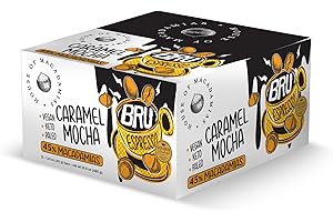 House of Macadamias BRU Bar, 50 mg Caffeine per bar, Espresso, Sugar Free, Caramel Mocha, Plant Based, Keto, Low Carb, Vegan, Paleo, Dairy free, Gluten-free, 12 x 1.4oz