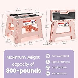 ACSTEP 9 Inch Folding Step Stool 300 LB Capacity