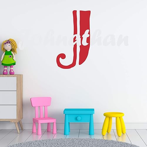 Amazon.com: Boy's Custom Name And Initial Wall Decal, Choose Your Own