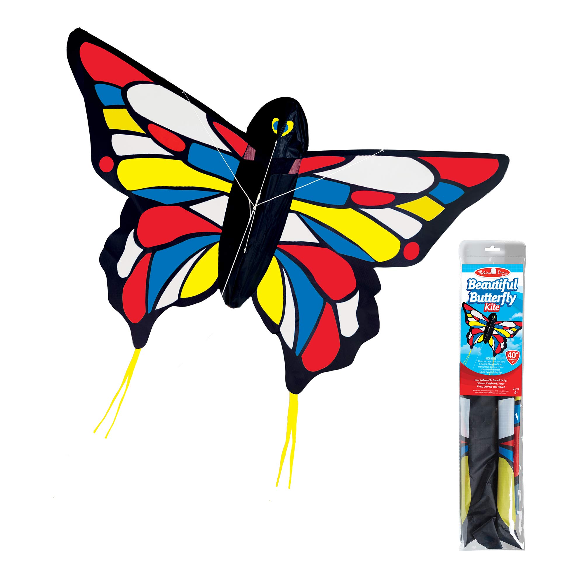 Melissa & Doug Beautiful Butterfly Kite | Kites | 3+ | Gift for Boy or Girl
