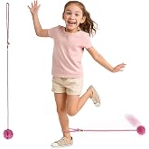 Just Jump It Original Retro Ankle Skipper Skip Ball Jumping and Skipping Toy for Exercise and Agility for Ages 4 and Up - Raspberry