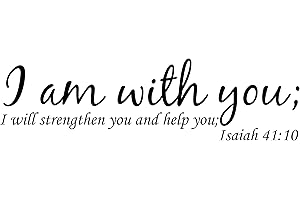 EMPRESAL Wall Decal Quote Isaiah 41 I Am with You I Will Strengthen You and Help You Scripture Sticker