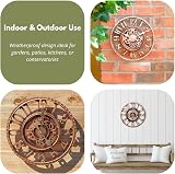 Garden Mile Bronze 30cm Waterproof Outdoor Wall Clock with Roman Numerals view 8