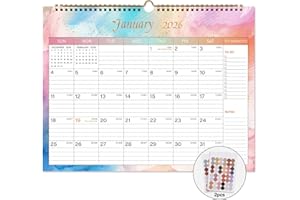 Lbylyhxc 2026 Calendar -12 Monthly Wall Calendar 2026 from Jan 2026 to Dec 2026, 14.8 x 11.5 Inches.Thick Paper with Julian Dates Large Wall calendar 2026 for New Year Presents (Large Colorful)