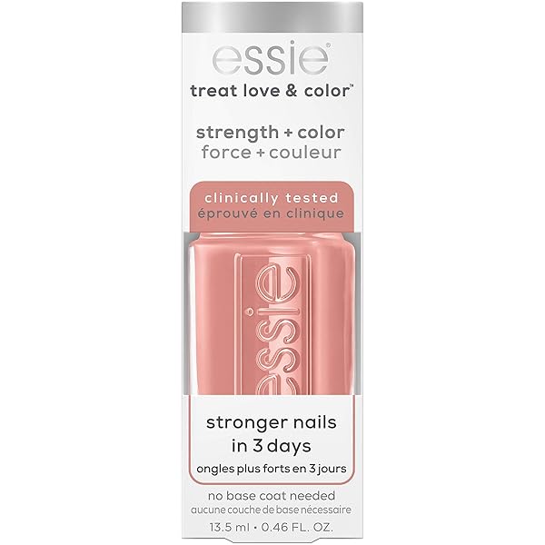 ESSIE TREAT, LOVE AND COLOR, STRENGTH AND COLOR NAIL CARE POLISH, FULL COVERAGE SOFT NEUTRAL NAIL POLISH, FINAL STRETCH, 0.46 OUNCE