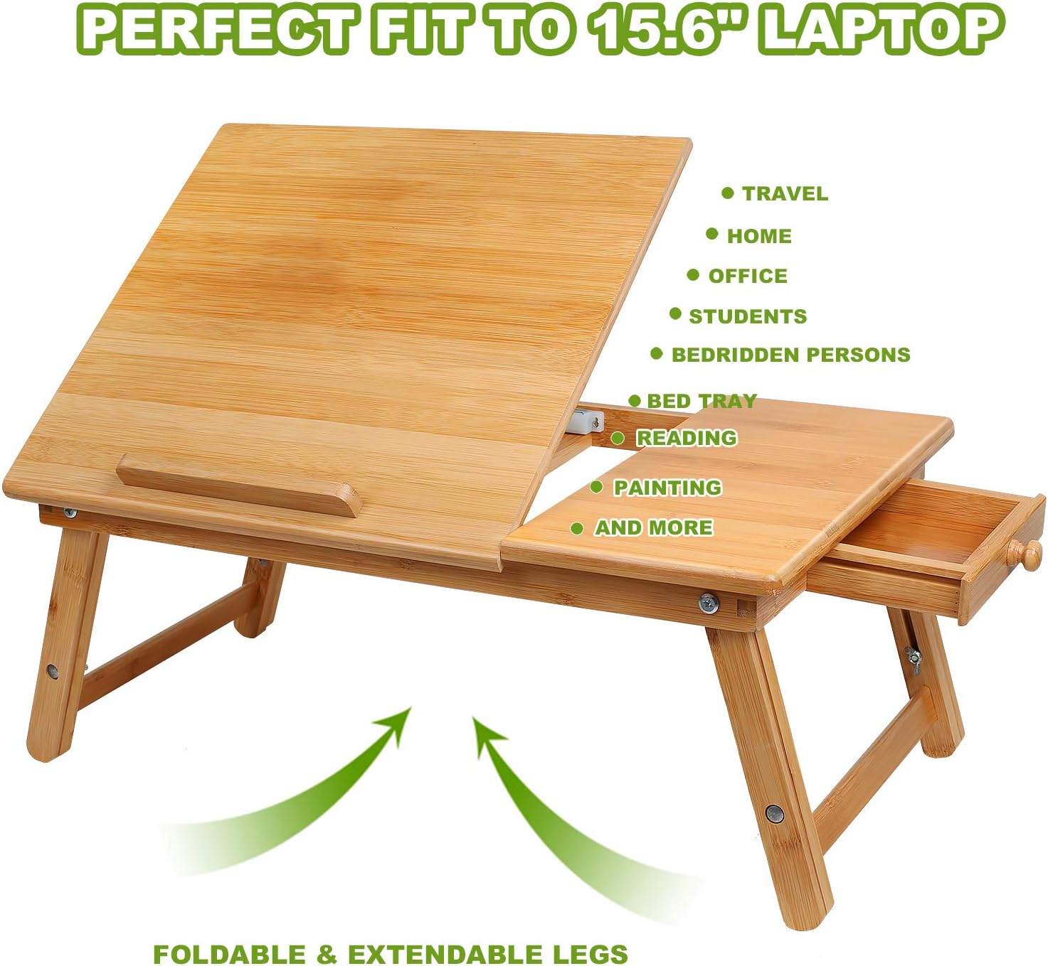 Amazon Com Laptop Desk Table Tray For Bed Adjustable Lap Desks