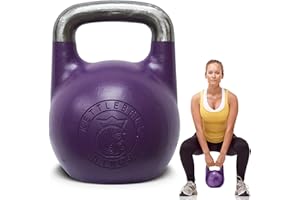 Kettlebell Kings Competition Kettlebells Weight (35mm handle) 8-48 KG | Hand weights Workout Gym Equipment & Strength training sets for Women & Men for Home Gym | Suitable for High Repetition Workouts