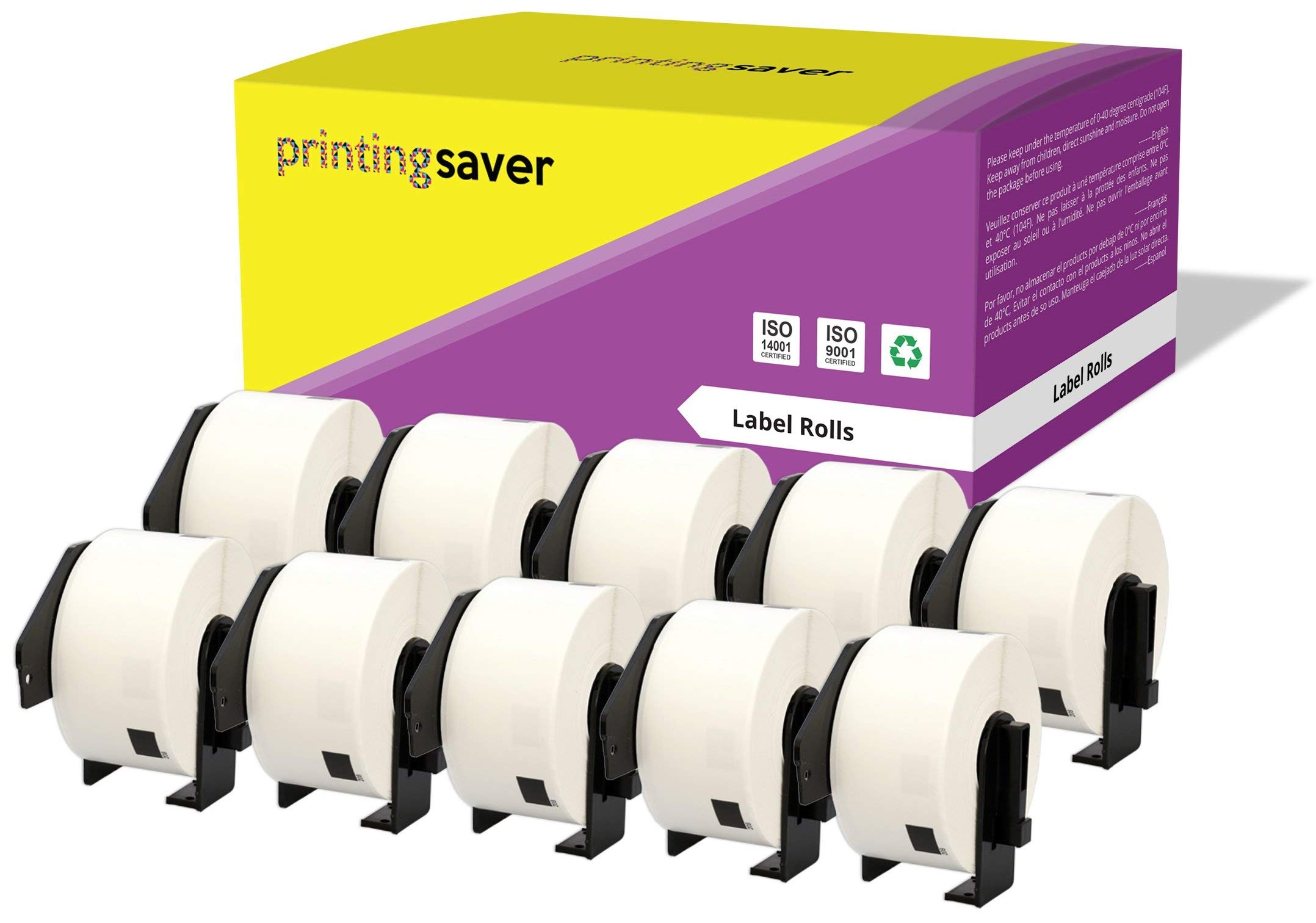 Printing Saver 10 DK-11208 Continuous White Address Labels Compatible with P-Touch QL-1050 1050N 1060N 500A 500BS 500BW 560VP 560YX 580 580N 650TD Brother Label Printers (38mm x 90mm)