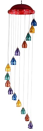 Adorn Creators Wind Chimes (Mini Chaindlier) 6Inch Top, Wall Hanging - Gift Item,Home Decor Item, Handmade