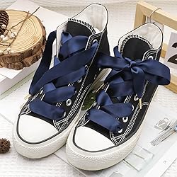WEGOODZF Ribbon Satin Sneakers Shoelaces: 2 Pair